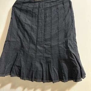 Elegant Black and White A-Line Skirt